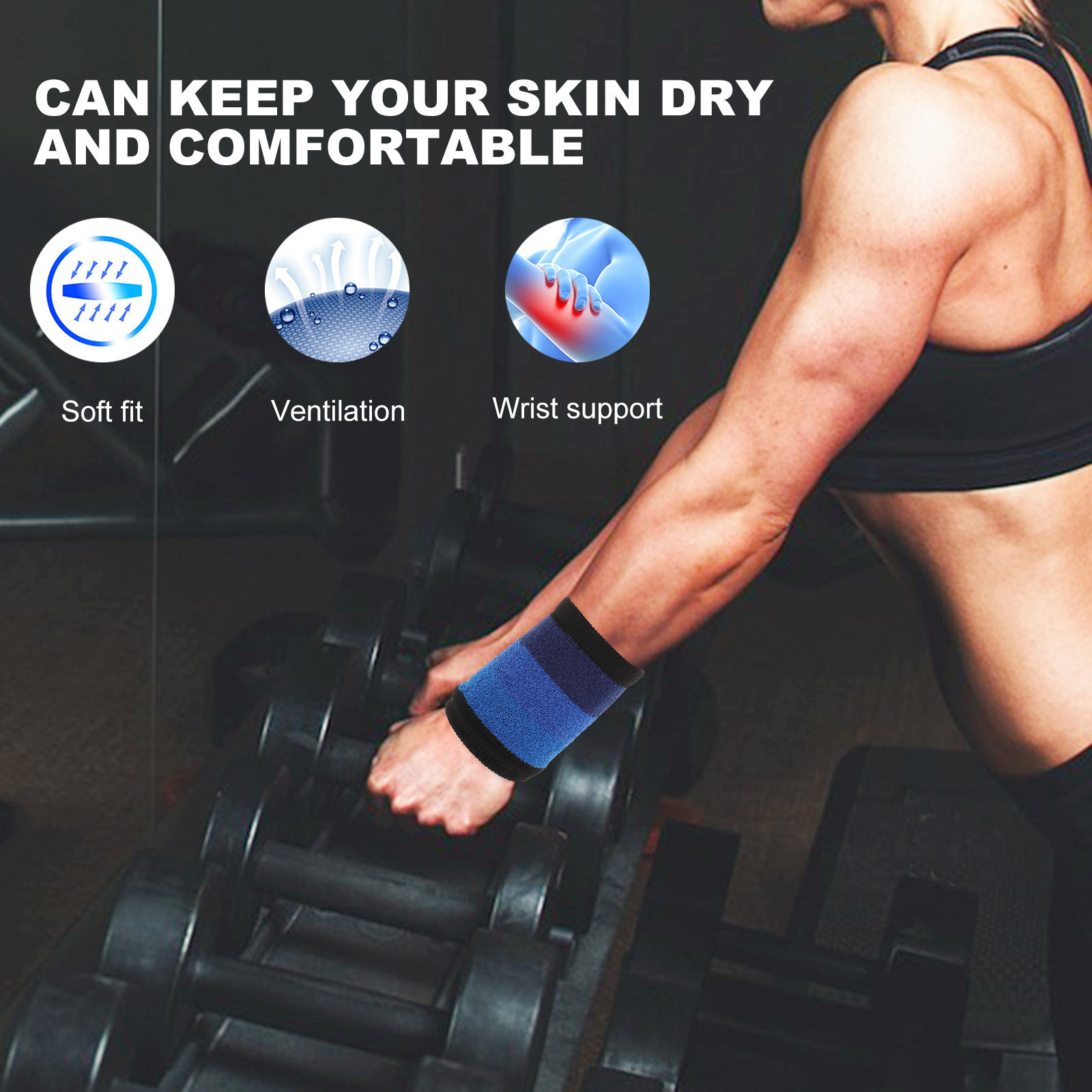 Çift Elastik Spor Bileklik, Te - Wristband Pair Sweat incelemesi ve fiyatı